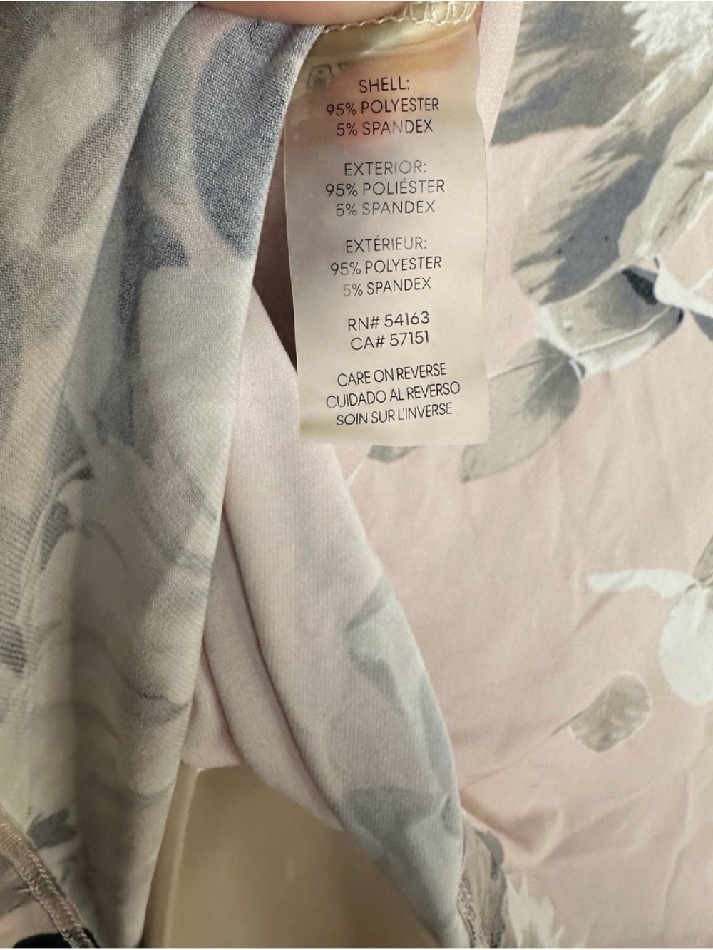 Calvin Klein Blush Floral V-Neck Tunic - Picture 4 of 4